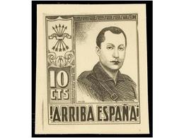 898 ESPAÑA. <B>PRUEBAS FOTOGRÁFICAS ORIGINALES. 10 Cts.</B> Negro, Dos Tonos De Color Diferentes, Diseño No Adoptado. - Altri & Non Classificati