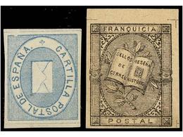 920 * ESPAÑA: FRANQUICIAS POSTALES. Ed.1 Y 7. MAGNÍFICOS EJEMPLARES. Cat. 118€. - Altri & Non Classificati