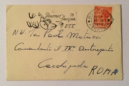 Francobollo 10 Lire  Su Busta  Cm.11X7,5 Anno 1956 - 1946-60: Afgestempeld
