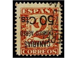 996 ° ESPAÑA: CANARIAS. Ed.23hi. <B>50 Cts. S. 2 Cts.</B> Castaño<B> SOBRECARGA INVERTIDA.</B> Rarísimo, Sólo Existen 10 - Otros & Sin Clasificación