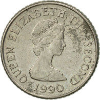 Monnaie, Jersey, Elizabeth II, 5 Pence, 1990, TTB, Copper-nickel, KM:56.2 - Jersey