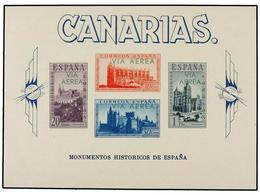 1053 ** ESPAÑA: CANARIAS. Ed.62/64. <B>HB.</B> Juego Completo, <B>HABILITACIONES</B> En<B> NEGRO, ROJO </B>y <B>VERDE. < - Autres & Non Classés
