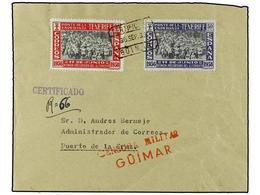 1110 ESPAÑA: CANARIAS. Ed.53, 54. 1938 (30 Septiembre). GUIMAR A PUERTO DE LA CRUZ. <B>30 Cts.</B> Y <B>50 Cts.</B> Mat. - Sonstige & Ohne Zuordnung