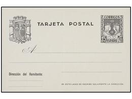 1119 ESPAÑA ENTEROS POSTALES. Entero Postal De <B>15 Cts.</B> <B>PRUEBA LITOGRÁFICA</B> En Color Negro, Doblez Central.  - Otros & Sin Clasificación