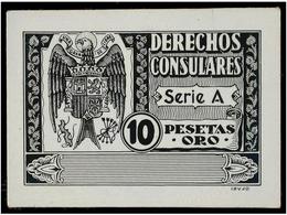 1144 ESPAÑA: FISCALES. <B>PRUEBAS LITOGRÁFICAS ORIGINALES. 2 Pts. + 10 Pts.</B>, <B>2 Pts. </B> Y Dos Del<B> 10 Pts.</B> - Otros & Sin Clasificación