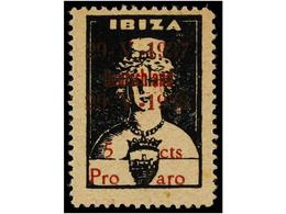 1160 ESPAÑA GUERRA CIVIL. <B>IBIZA.</B> <B>5 Cts.</B> Negro<B> PRO-PARO</B> Con Habilitación <B>29-V-1937/DEUTSCHLAND/20 - Other & Unclassified