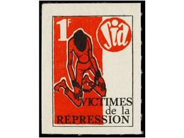 1181 ESPAÑA GUERRA CIVIL. 1938. <B>S.I.A. 1 Fr.</B> Rojo Y Negro<B> VICTIMES DE LA REPRESSION.</B> Editada En Francia (A - Otros & Sin Clasificación