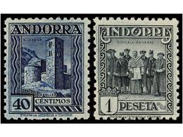 1192 ** ANDORRA. Ed.28/44. SERIE COMPLETA, Centrajes Habituales A Muy Buenos. Serie Muy Rara Completa En Esta Excelente  - Autres & Non Classés