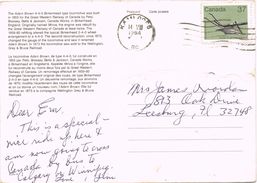 25971. Postal KAMLOOPS (BC) Canada 1984. Locomotive Adam Brown - Lettres & Documents