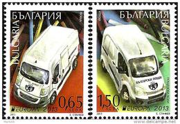 Bulgaria - 2013 - Europa CEPT - Postal Vehicles - Mint Stamp Set - Unused Stamps
