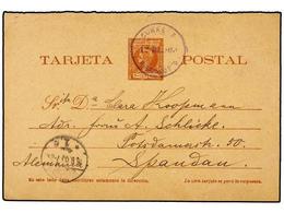 1214 COLONIAS ESPAÑOLAS: FERNANDO POO. 1900. SANTA ISABEL A ALEMANIA. Entero Postal De <B>3 Ctvos.</B> Castaño Rojo, Mat - Other & Unclassified