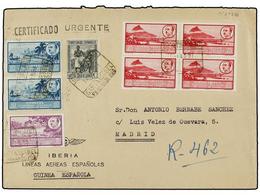 1240 COLONIAS ESPAÑOLAS: GUINEA. Ed.266, 278, 279 (2), 293. 1951. SANTA ISABEL A MADRID. Precioso Franqueo. - Autres & Non Classés