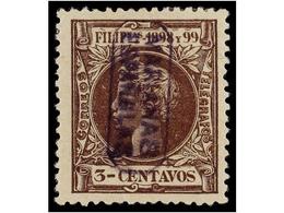 1247 * COLONIAS ESPAÑOLAS: MARIANAS. Ed.2. <B>3 Ctvos.</B> Castaño. Centraje Pefecto, Rarísimo En Esta Excepcional Calid - Altri & Non Classificati