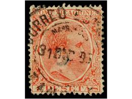 1248 ° MARRUECOS. <B>4 Pts. ALFONSO XIII (Pelón)</B>. <B>FALSO POSTAL </B>tipo II (Graus 313 II) Usado Para Telégrafos ( - Other & Unclassified