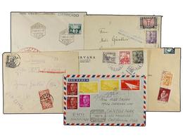 1343 LOTES Y COLECCIONES. 1937-56. <B>ESPAÑA</B>.<B> </B>Conjunto De 6 Cartas Con Interesantes Franqueos. - Andere & Zonder Classificatie