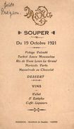 VP11.120 - Hostellerie Du Dauphin à VANNES - Ancien Menu De 1921 - Famille GABORIAUD - Menus