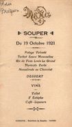 VP11.121 - Hostellerie Du Dauphin à VANNES - Ancien Menu De 1921 - Famille LE PLAIN - Menus