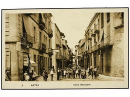 2156 TARJETAS POSTALES. <B>BARCELONA. ARTÉS.</B>  Calle Barquera. FOTO. - Altri & Non Classificati