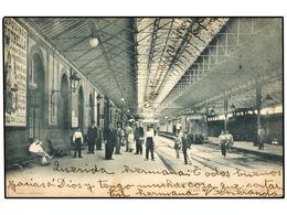 2193 TARJETAS POSTALES. <B>BARCELONA. </B>Interior De La Estación Del Ferrocarril M.Z.A. - Otros & Sin Clasificación