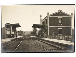 2250 TARJETAS POSTALES. <B>BARCELONA. CERDANYOLA. </B>Estación. (FOTO). - Otros & Sin Clasificación