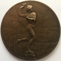 Médaille Bronze. C. Peeters. Parquets Brabo 1936-1961. 70 Mm - 103gr - Monarquía / Nobleza