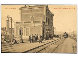 2325 TARJETAS POSTALES. <B>BARCELONA. MOLLET.</B> Estación M.Z.A. - Other & Unclassified