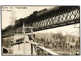 2340 TARJETAS POSTALES. <B>BARCELONA. OLESA. </B>Puente Del Ferrocarril. (FOTO). - Otros & Sin Clasificación