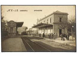 2379 TARJETAS POSTALES. <B>BARCELONA. SABADELL. </B>Apeadero Del Ferrocarril. (FOTO). - Otros & Sin Clasificación