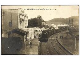 2396 TARJETAS POSTALES. <B>BARCELONA. S. ANDRES. </B>Estación M.Z.A. (FOTO). - Autres & Non Classés