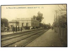 2413 TARJETAS POSTALES. <B>BARCELONA. S. FELIU DE LLOBREGAT. </B>Estació Del Ferrocarril. FOTO. - Autres & Non Classés