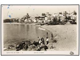 2450 TARJETAS POSTALES. <B>BARCELONA. SAN POL DE MAR. </B>Playa. (B/C). - Autres & Non Classés