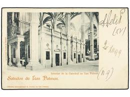 2589 CANARIAS. LAS PALMAS. 1899. Interior De La Catedral. - Autres & Non Classés