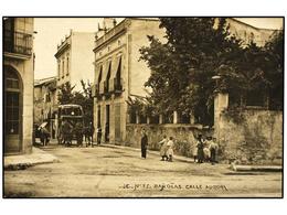 2649 TARJETAS POSTALES. <B>GIRONA. BAÑOLAS.</B> Calle Aurora, Llegada De La Diligencia (FOTO). - Otros & Sin Clasificación