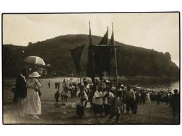 2759 TARJETAS POSTALES. <B>GIRONA. LLORET DE MAR. STA. CRISTINA.</B> Procesión En La Playa. FOTO. - Autres & Non Classés