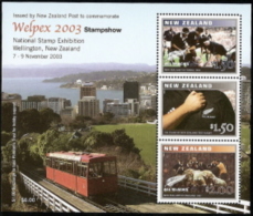 New Zealand,  Scott 2018 # 1879b,  Issued 2003,  M/S Of 3,  MNH,   Cat $ 7.00,  Trains - Nuovi