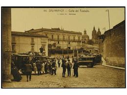 3127 ESPAÑA. SALAMANCA. SALAMANCA. AUTOMOVILES. Calle Del Tostado. Salida De Los Coches (SEPIA) (B/C). - Autres & Non Classés