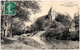 89 CHENY - L'église - Vue De La Rive Droite De L'Armançon - Cheny