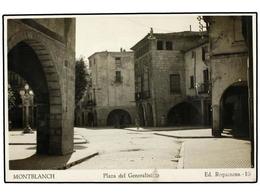 3242 ESPAÑA. TARRAGONA. MONTBLANCH. Plaza Del Generalísimo (FOTO). Años 50. - Otros & Sin Clasificación