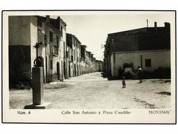 3243 ESPAÑA. MONTBRIO. Calle San Antonio (FOTO). Años 50. - Otros & Sin Clasificación