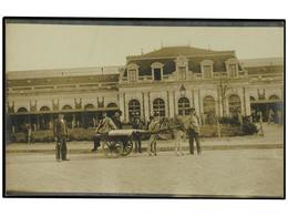 3307 ESPAÑA. TOLEDO. TOLEDO. FERROCARRILES. Estación. Exterior, Carreta De Transporte En Primer Plano (B/C). - Autres & Non Classés