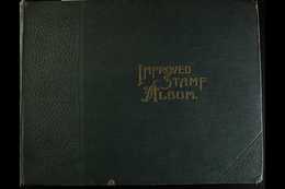 AN OLD STANLEY GIBBONS "IMPROVED" STAMP ALBUM  19th Edition, Circa 1919, In Very Good Condition, And Containing An 1850' - Andere & Zonder Classificatie