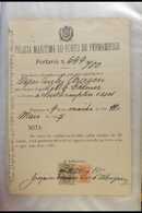 1907-8 BERTHING & EMBARKATION DOCUMENTS  Record Of Docking At The Port Of Pernambuco, Brazil, By The British Ship "Arago - Autres & Non Classés