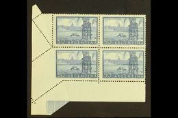 1954-59  50c Blue Buenos Aires Harbour Recess (Scott 632, SG 868), Fine Mint Corner BLOCK Of 4 Showing A Dramatic PERFOR - Sonstige & Ohne Zuordnung
