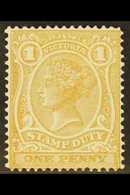 VICTORIA  1884-96 1d Ochre Stamp Duty Series Perf 12, SG 265a, Fine Mint, Very Fresh. For More Images, Please Visit Http - Autres & Non Classés