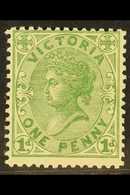 VICTORIA  1882-84 1d Green, SG 209a, Fine Never Hinged Mint, Lovely Fresh Colour. For More Images, Please Visit Http://w - Other & Unclassified