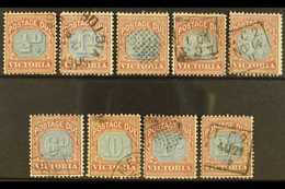 VICTORIA  1890-94 Postage Due Set To 2s, SG D1/9, Fine Used, The 10d Is C.t.o. (9) For More Images, Please Visit Http:// - Autres & Non Classés