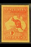 1913  1d Kangaroo PLATE PROOF Imperforate On Thick Buff Manila Paper For More Images, Please Visit Http://www.sandafayre - Autres & Non Classés