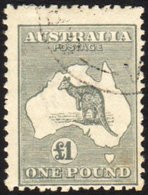 1924  Kangaroo £1 Grey SG 75, With Part Corner Presentation Cds, Centered To Lower Right.  For More Images, Please Visit - Sonstige & Ohne Zuordnung