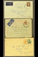 PAPUA NEW GUINEA MARITIME COVERS.  1951-1957 Three Covers Bearing Various Australia KGVI Issues, Oval Violet "A.K. ROVIA - Autres & Non Classés