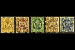 1899  Boxed "E.F. 1899" Overprints, Complete Set, Scott 55/9, Fine Mint (5). For More Images, Please Visit Http://www.sa - Bolivië